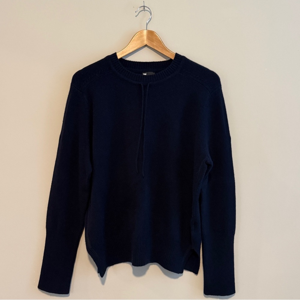 NWT | The Kooples | Knit Sweater with Tie Detail | Navy | Medium - Picture 2 of 13